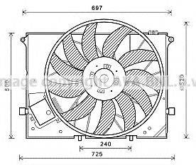 AVA QUALITY COOLING MS7581 Вентилятор, охолодження двигуна