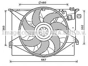 AVA QUALITY COOLING MS7670 Вентилятор, охолодження двигуна