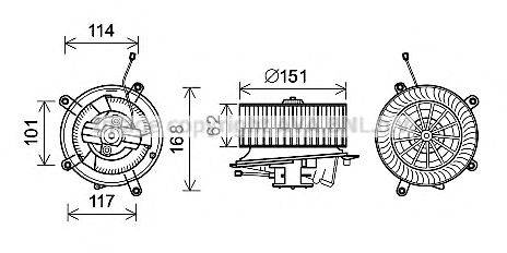 AVA QUALITY COOLING MS8624 Електродвигун, вентиляція салону