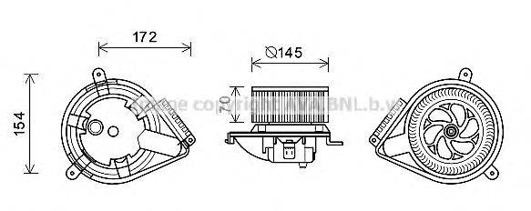 AVA QUALITY COOLING MS8626 Електродвигун, вентиляція салону