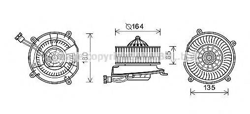 AVA QUALITY COOLING MS8651 Електродвигун, вентиляція салону