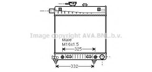 AVA QUALITY COOLING MSA2150 Радіатор, охолодження двигуна