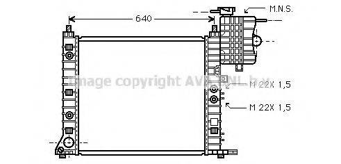 AVA QUALITY COOLING MSA2243 Радіатор, охолодження двигуна