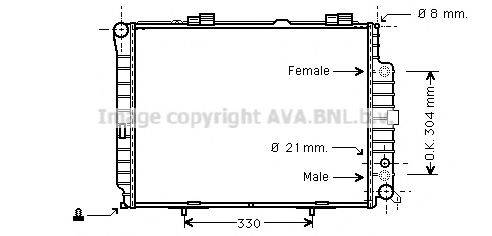 AVA QUALITY COOLING MSA2305 Радіатор, охолодження двигуна