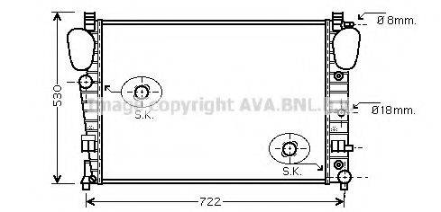 AVA QUALITY COOLING MSA2309 Радіатор, охолодження двигуна