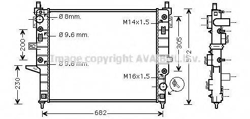 AVA QUALITY COOLING MSA2332 Радіатор, охолодження двигуна