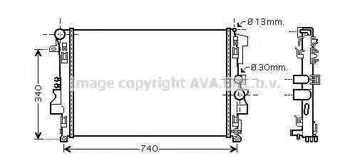 AVA QUALITY COOLING MSA2356 Радіатор, охолодження двигуна