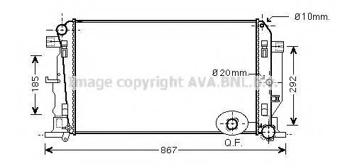 AVA QUALITY COOLING MSA2446 Радіатор, охолодження двигуна