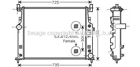 AVA QUALITY COOLING MSA2458 Радіатор, охолодження двигуна