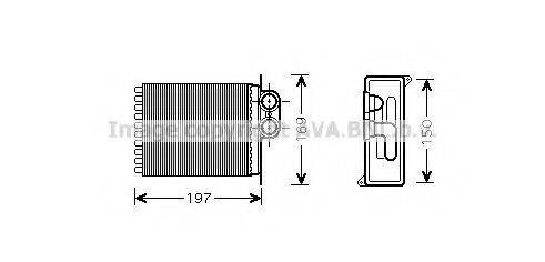 AVA QUALITY COOLING MSA6400 Теплообмінник, опалення салону