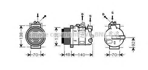 AVA QUALITY COOLING MSAK393 Компресор, кондиціонер