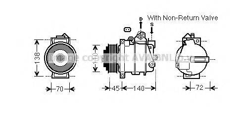 AVA QUALITY COOLING MSAK568 Компресор, кондиціонер