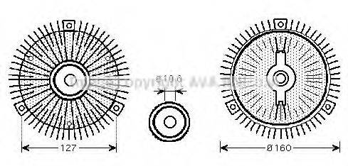 AVA QUALITY COOLING MSC489 Зчеплення, вентилятор радіатора