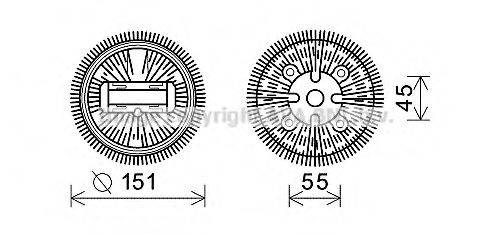 AVA QUALITY COOLING MSC497 Зчеплення, вентилятор радіатора