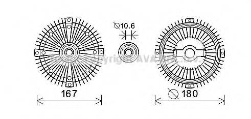 AVA QUALITY COOLING MSC499 Зчеплення, вентилятор радіатора