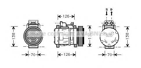 AVA QUALITY COOLING MSK054 Компресор, кондиціонер