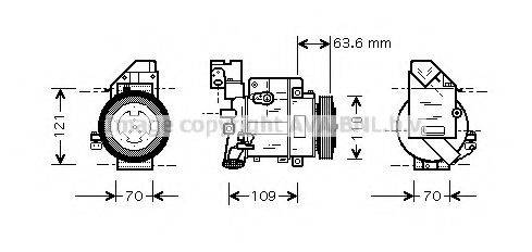 AVA QUALITY COOLING MSK425 Компресор, кондиціонер