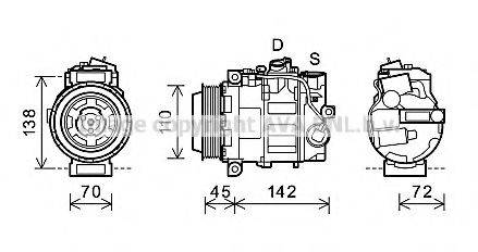 AVA QUALITY COOLING MSK586 Компресор, кондиціонер