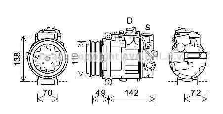 AVA QUALITY COOLING MSK644 Компресор, кондиціонер