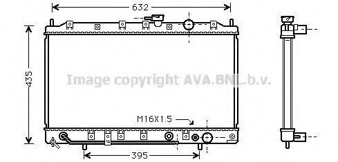 AVA QUALITY COOLING MT2128 Радіатор, охолодження двигуна