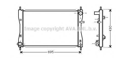 AVA QUALITY COOLING MT2174 Радіатор, охолодження двигуна