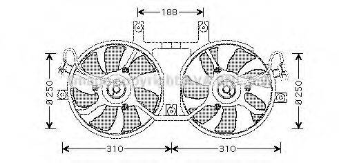 AVA QUALITY COOLING MT7512 Вентилятор, охолодження двигуна