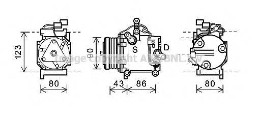 AVA QUALITY COOLING MTK226 Компресор, кондиціонер