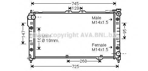 AVA QUALITY COOLING MZ2113 Радіатор, охолодження двигуна