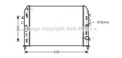 AVA QUALITY COOLING MZ2205 Радіатор, охолодження двигуна