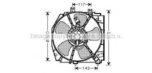 AVA QUALITY COOLING MZ7522 Вентилятор, охолодження двигуна