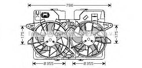 AVA QUALITY COOLING MZ7533 Вентилятор, охолодження двигуна