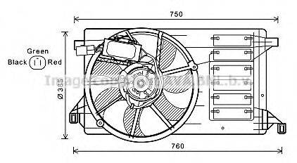 AVA QUALITY COOLING MZ7545 Вентилятор, охолодження двигуна