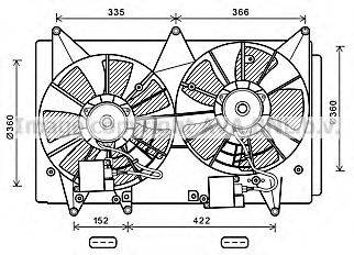 AVA QUALITY COOLING MZ7547 Вентилятор, охолодження двигуна