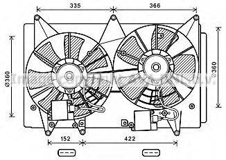 AVA QUALITY COOLING MZ7548 Вентилятор, охолодження двигуна