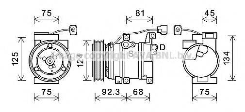 AVA QUALITY COOLING MZAK219 Компресор, кондиціонер