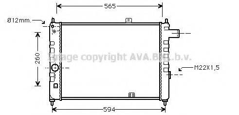 AVA QUALITY COOLING OL2052 Радіатор, охолодження двигуна