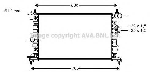 AVA QUALITY COOLING OL2220 Радіатор, охолодження двигуна