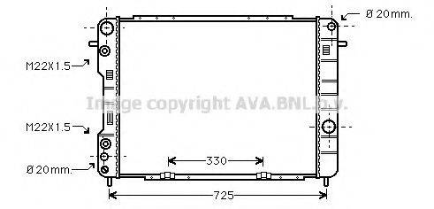 AVA QUALITY COOLING OL2249 Радіатор, охолодження двигуна