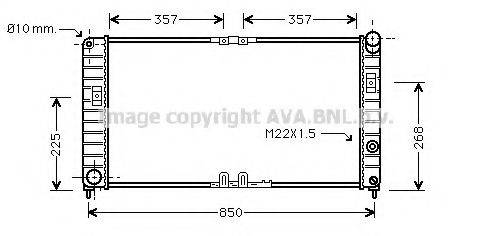 AVA QUALITY COOLING OL2285 Радіатор, охолодження двигуна