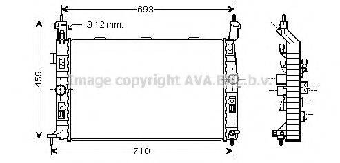 AVA QUALITY COOLING OL2345 Радіатор, охолодження двигуна