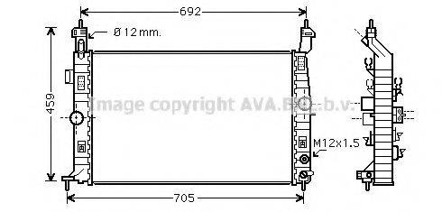 AVA QUALITY COOLING OL2582 Радіатор, охолодження двигуна