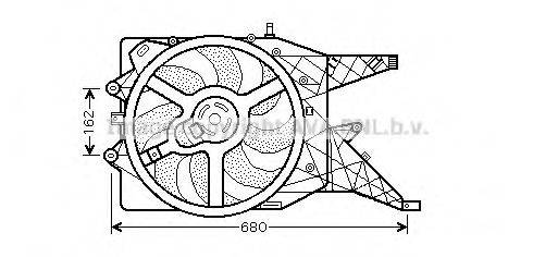 AVA QUALITY COOLING OL7513 Вентилятор, охолодження двигуна