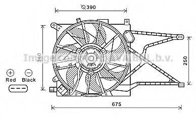 AVA QUALITY COOLING OL7596 Вентилятор, охолодження двигуна