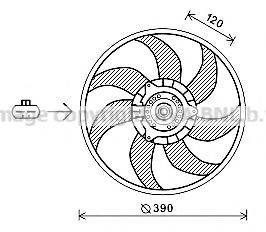 AVA QUALITY COOLING OL7652 Вентилятор, охолодження двигуна