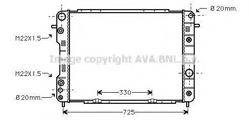 AVA QUALITY COOLING OLA2199 Радіатор, охолодження двигуна