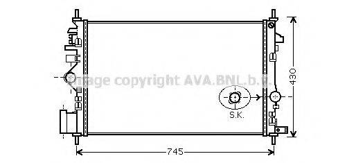 AVA QUALITY COOLING OLA2474 Радіатор, охолодження двигуна