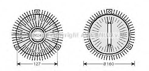 AVA QUALITY COOLING OLC556 Зчеплення, вентилятор радіатора