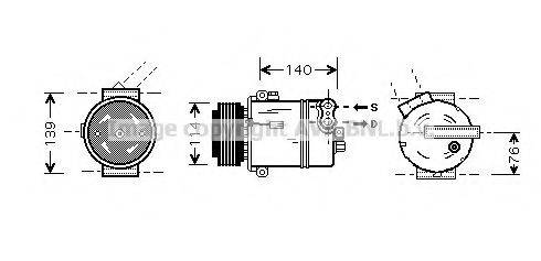 AVA QUALITY COOLING OLK451 Компресор, кондиціонер