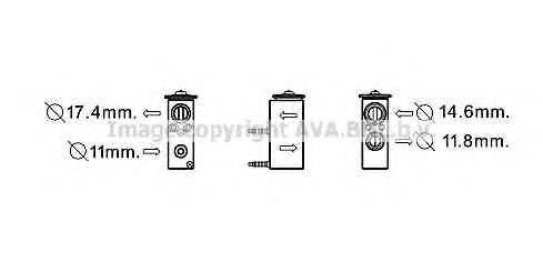 AVA QUALITY COOLING PE1355 Розширювальний клапан, кондиціонер