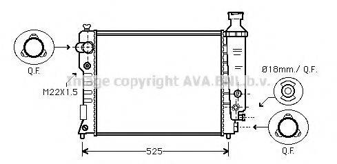 AVA QUALITY COOLING PE2124 Радіатор, охолодження двигуна